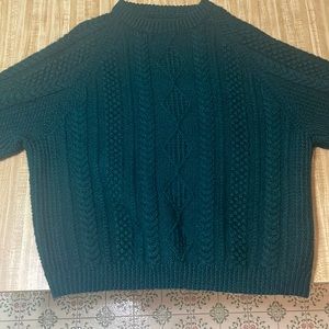 Forest green, oversized, Irish sweater